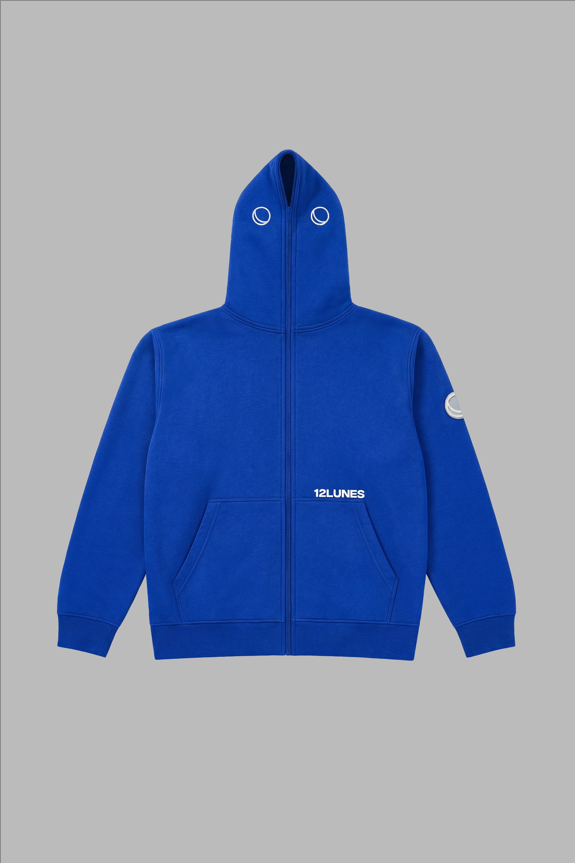 Full Zip noir 12LUNES 400gsm | Hoodie Boxy Premium