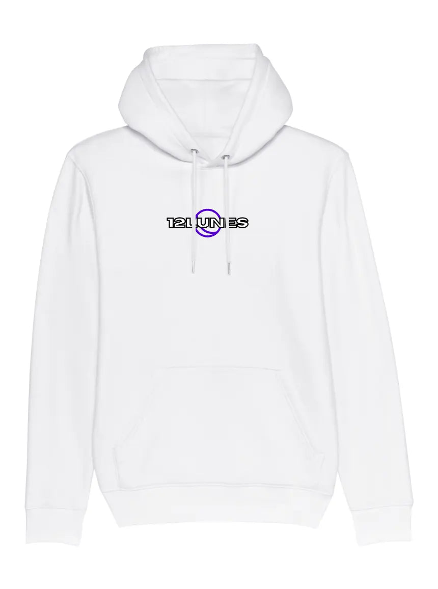 Hoodie Unisexe Blanc - 12Lunes